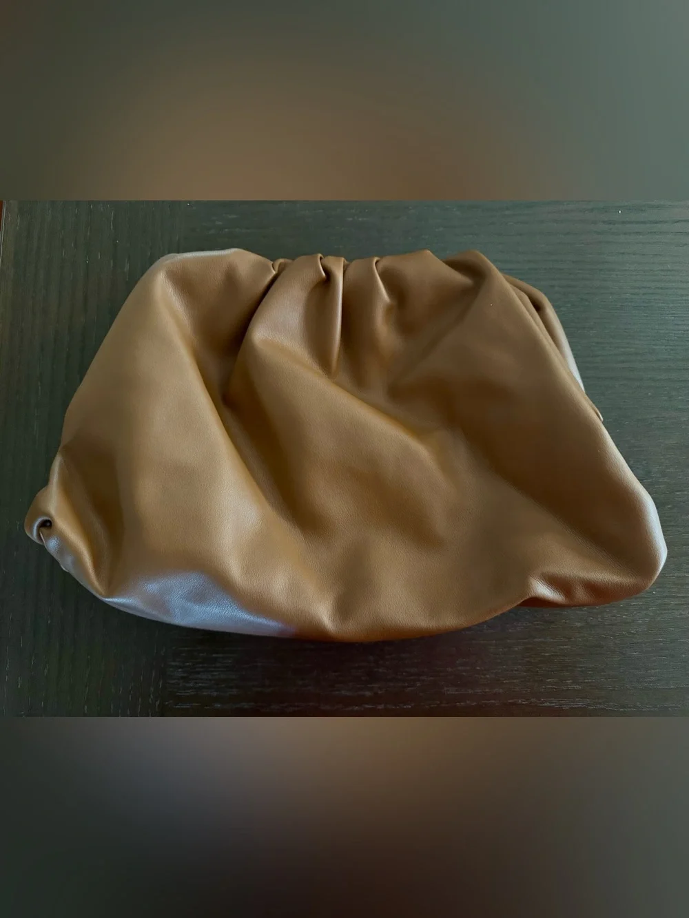Classic Camel - Brown Soft Pouch Large Oversized Clutch Bag